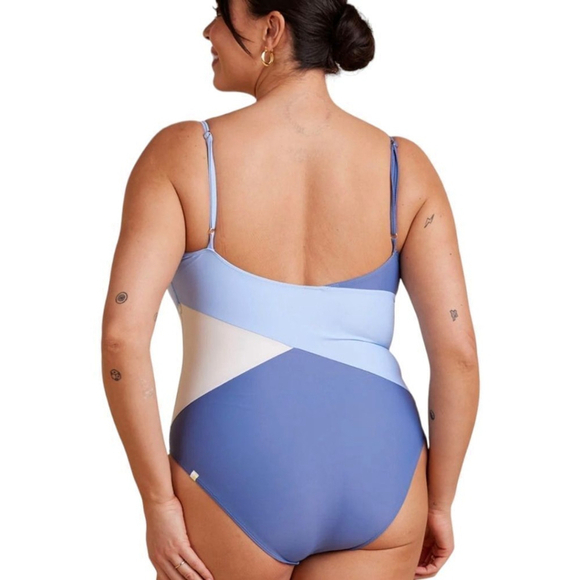Summersalt Marina One Piece Colorblock Swimsuit sz 22 NWT Full Coverage - Picture 3 of 12